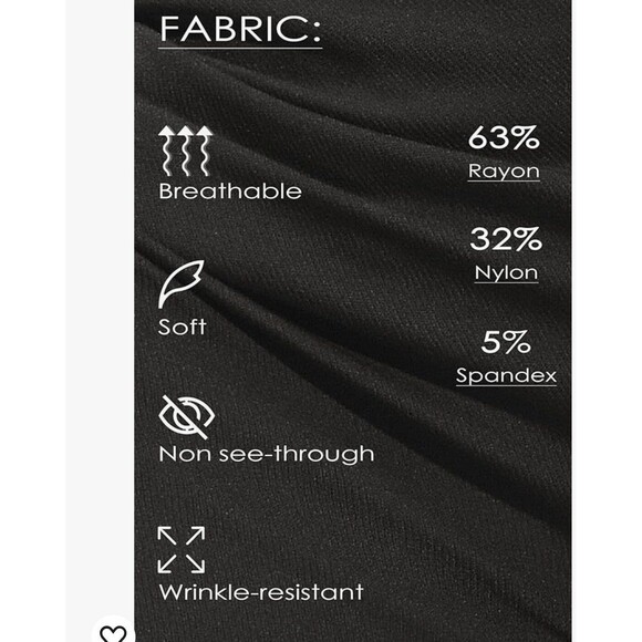 ZTN Stretchy Pull-On Dress Pants Dark Grey Size L New Without Tags - Picture 3 of 10